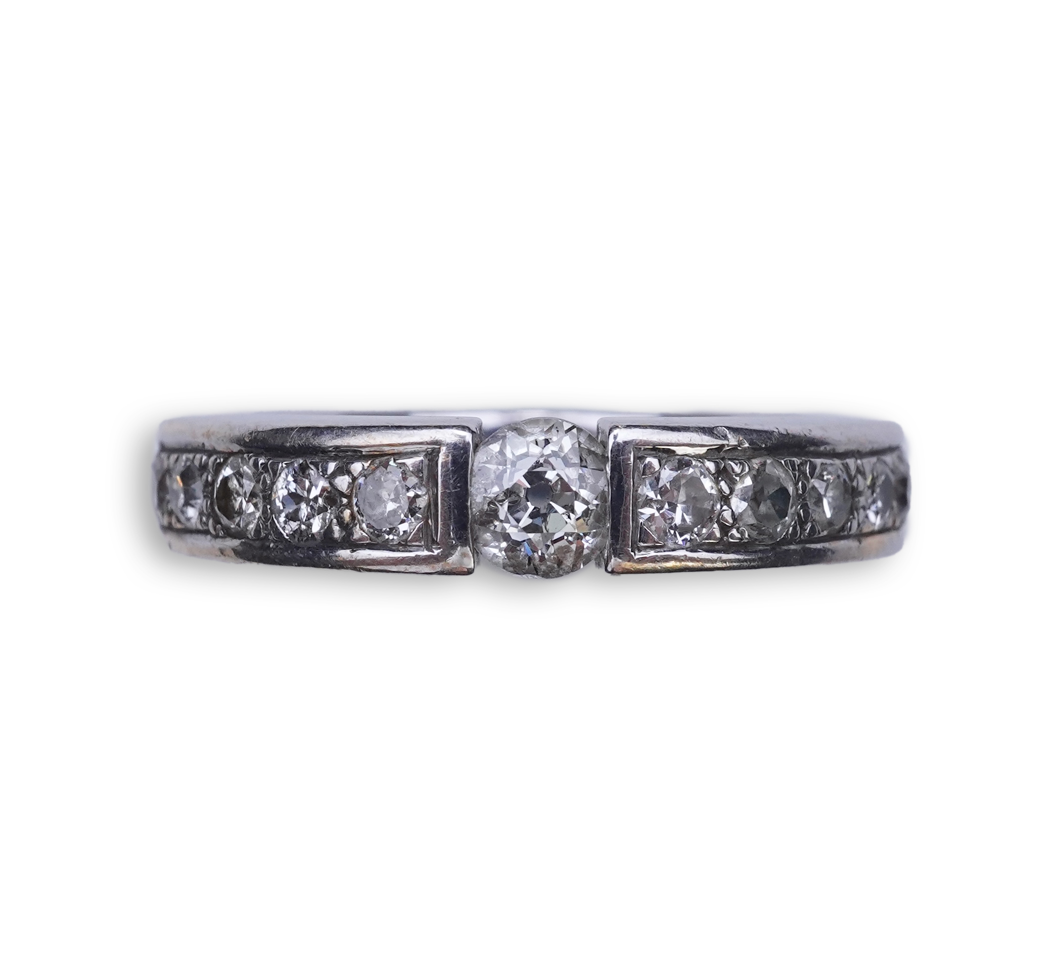 A diamond eternity ring